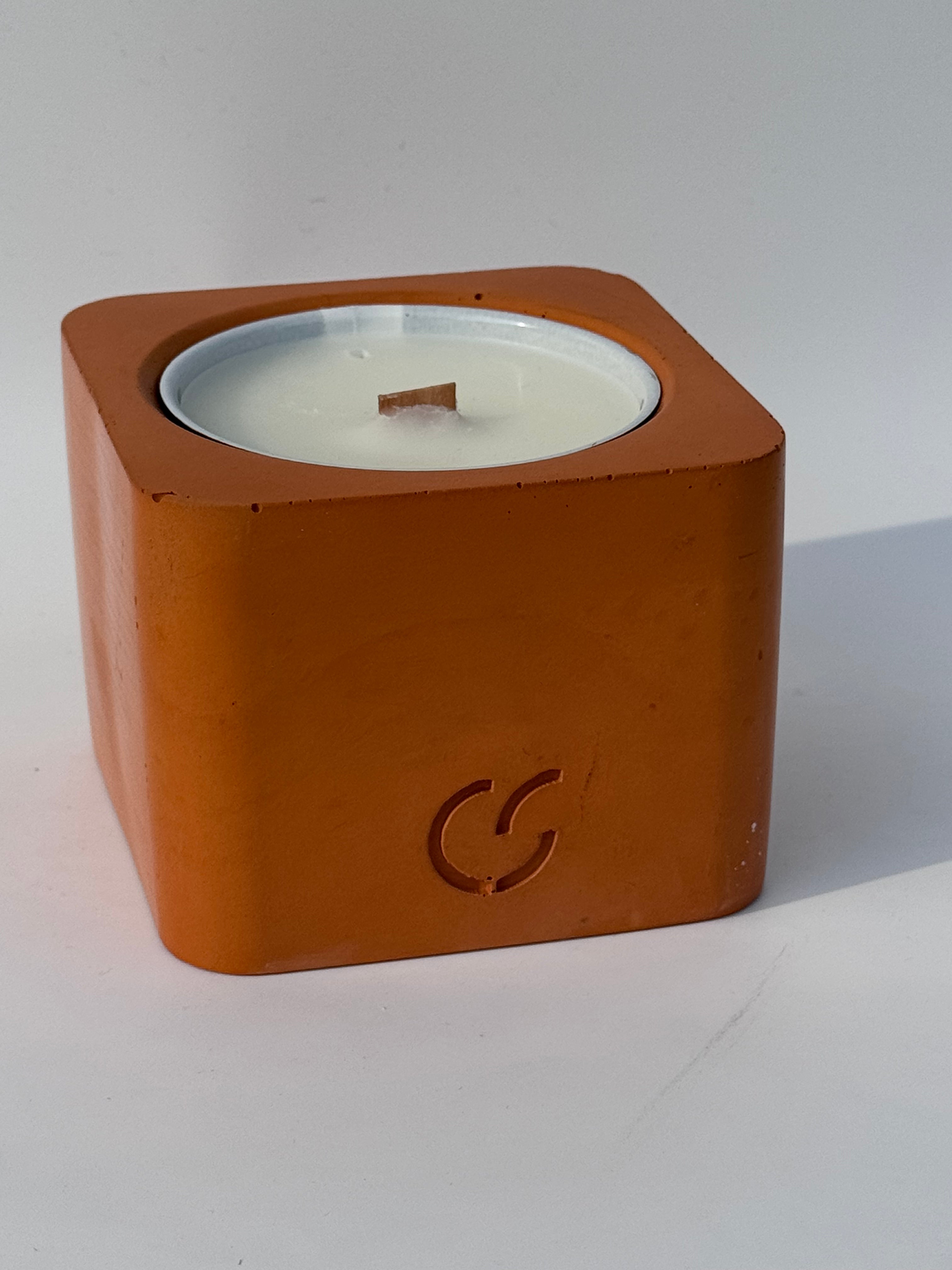 Duftkerze mit Holzdocht - Orangengarten