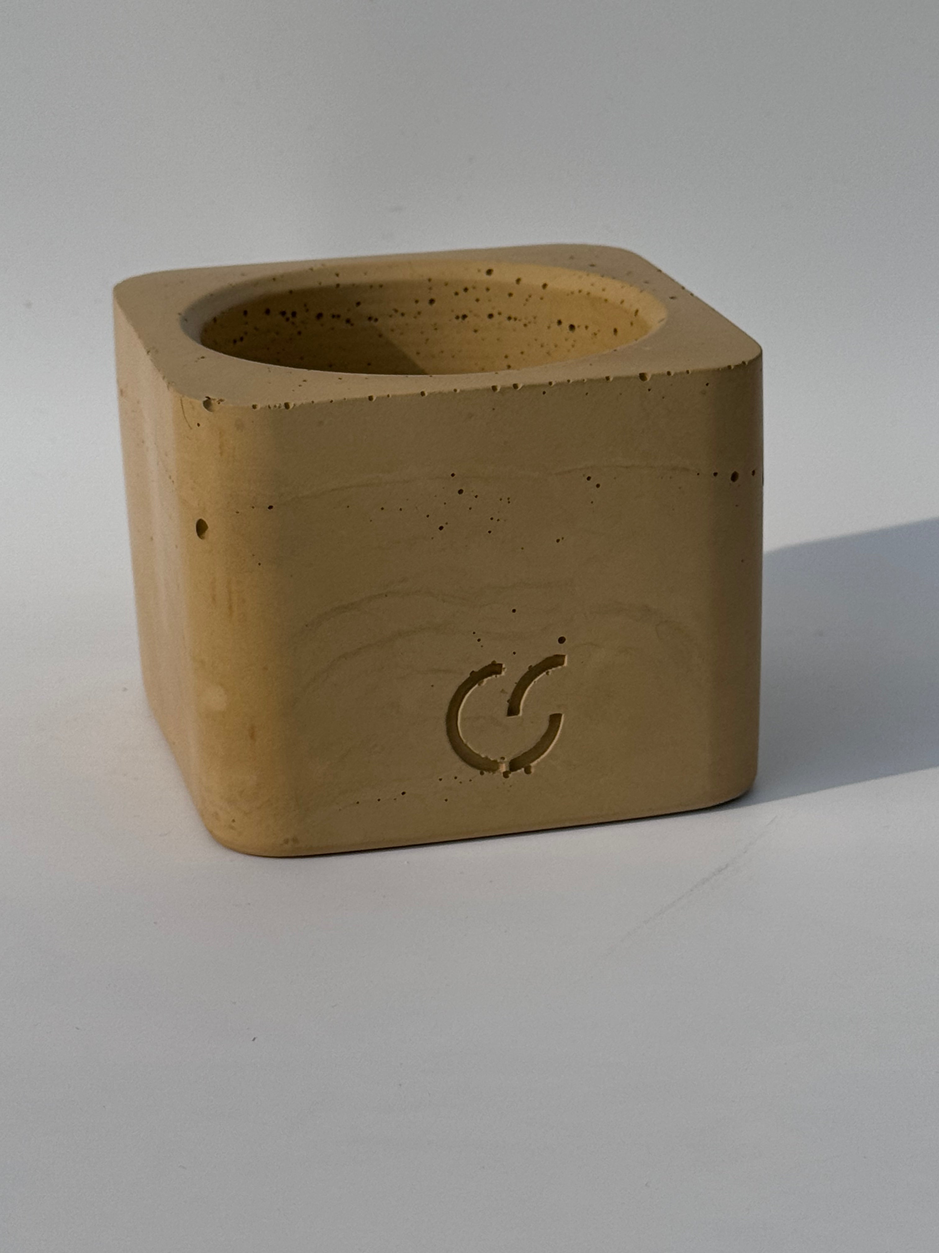 Duftkerze mit Holzdocht - Caramelbraun
