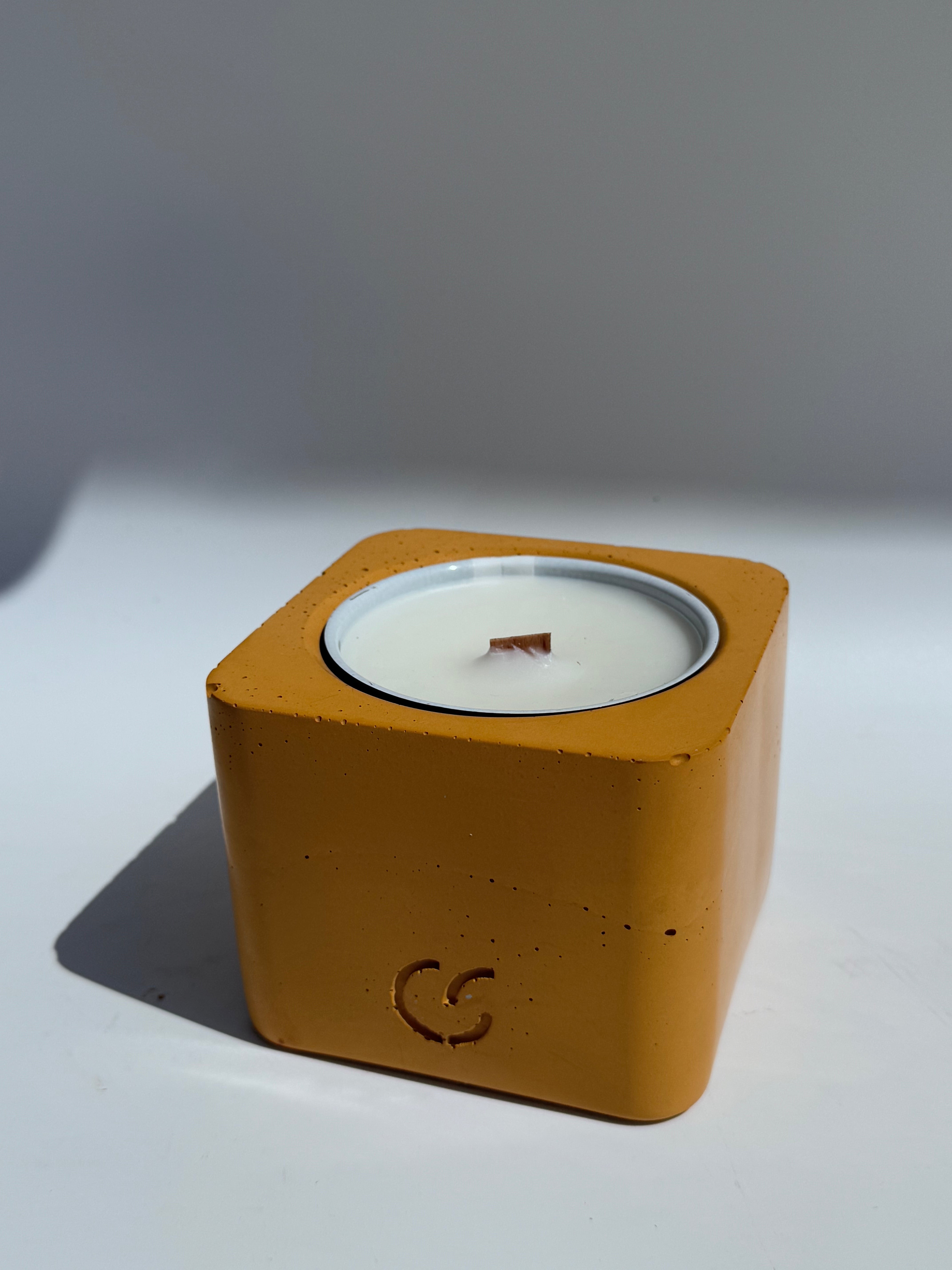 Duftkerze mit Holzdocht - Orangengarten