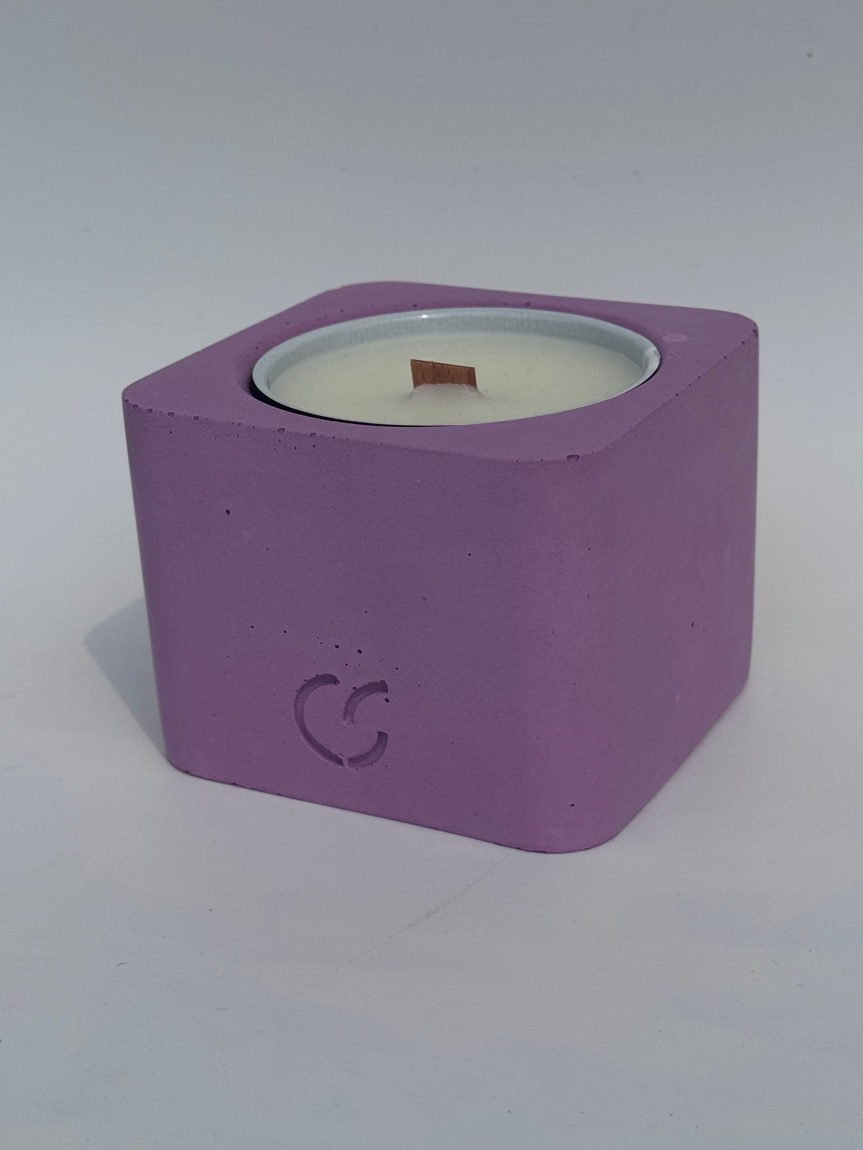 Duftkerze mit Holzdocht - Lavendel