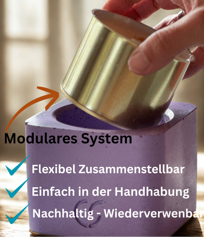 Nachhaltige Duftkerze mit Holzdocht