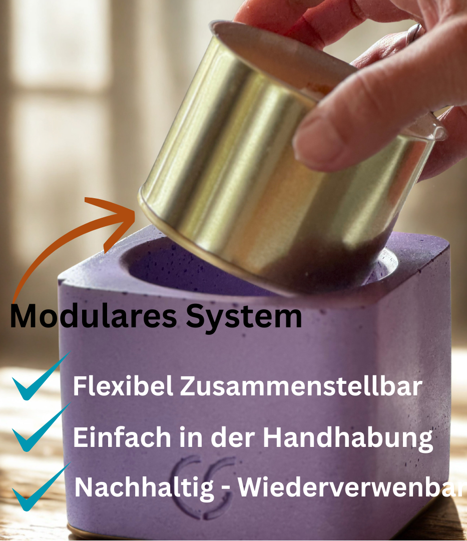 Nachhaltige Duftkerze mit Holzdocht