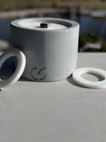 Outdoor-Tischfeuer "PLAIN" Beton-Design & Geschenkidee