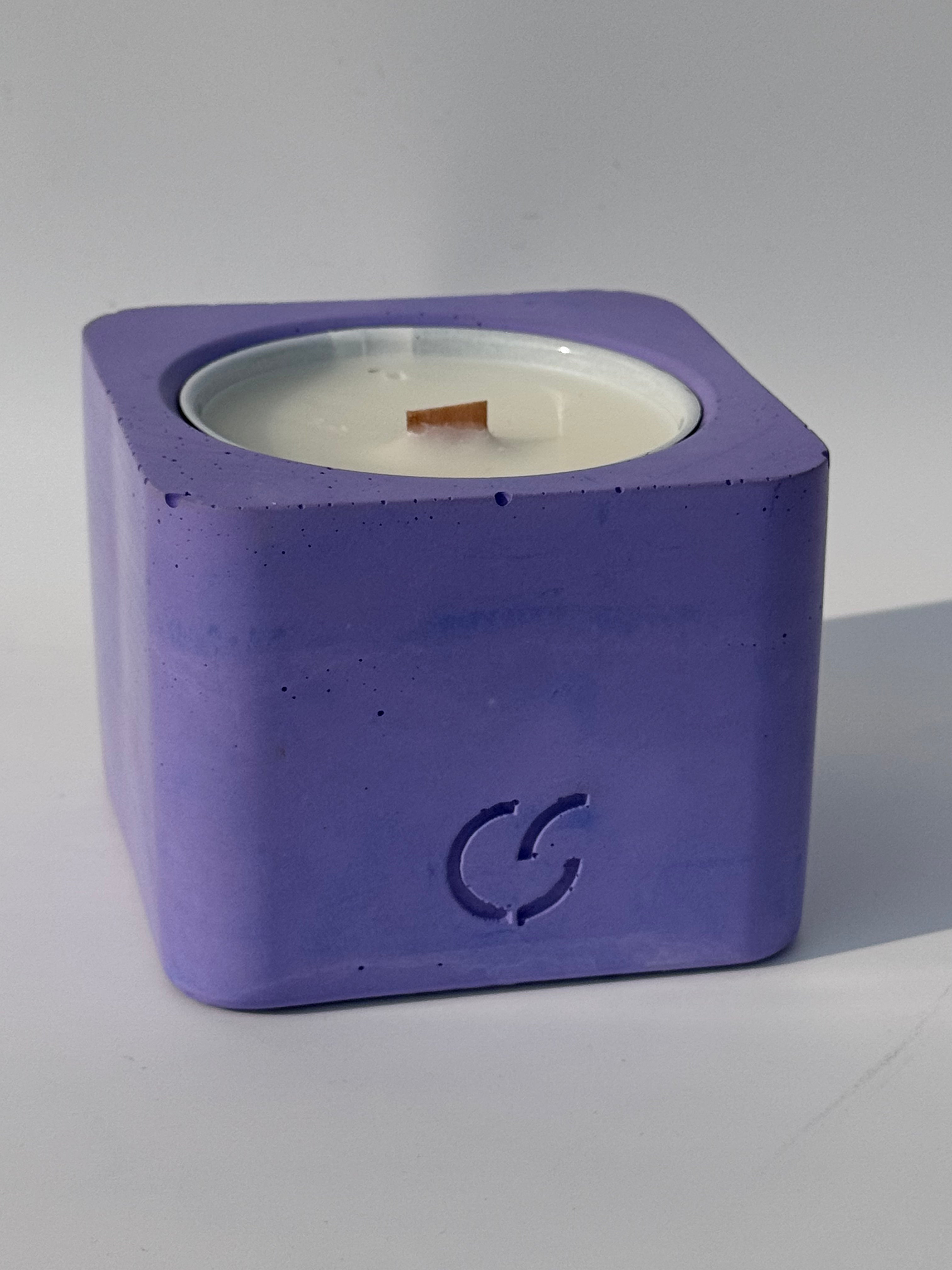 Duftkerze mit Holzdocht - Lavendel