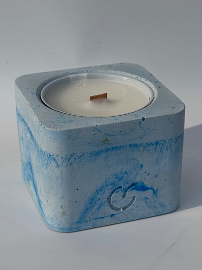 Duftkerze mit Holzdocht - Blue Wave
