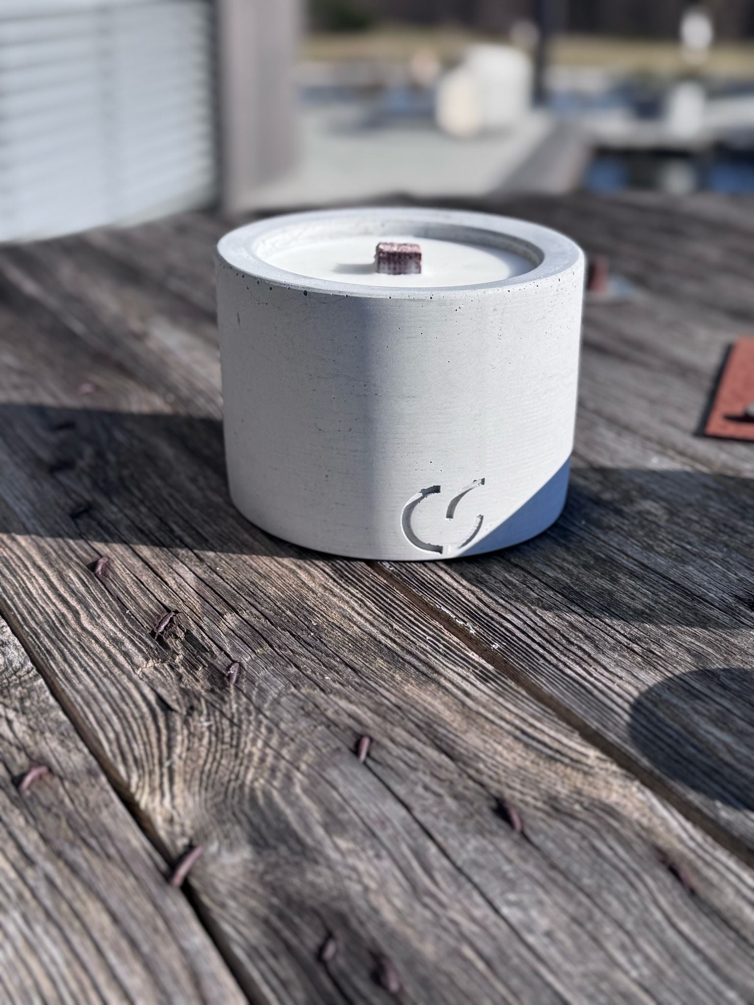 Outdoor-Tischfeuer "PLAIN" Beton-Design & Geschenkidee