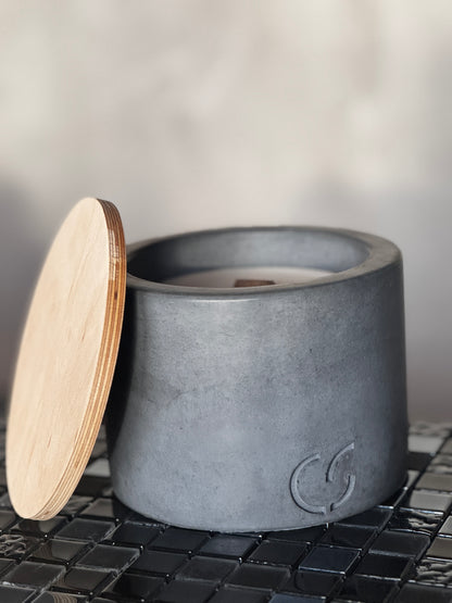 Outdoor-Tischfeuer "PLAIN" Beton-Design & Geschenkidee