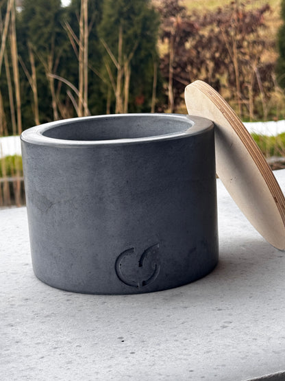 Outdoor-Tischfeuer "PLAIN" Beton-Design & Geschenkidee