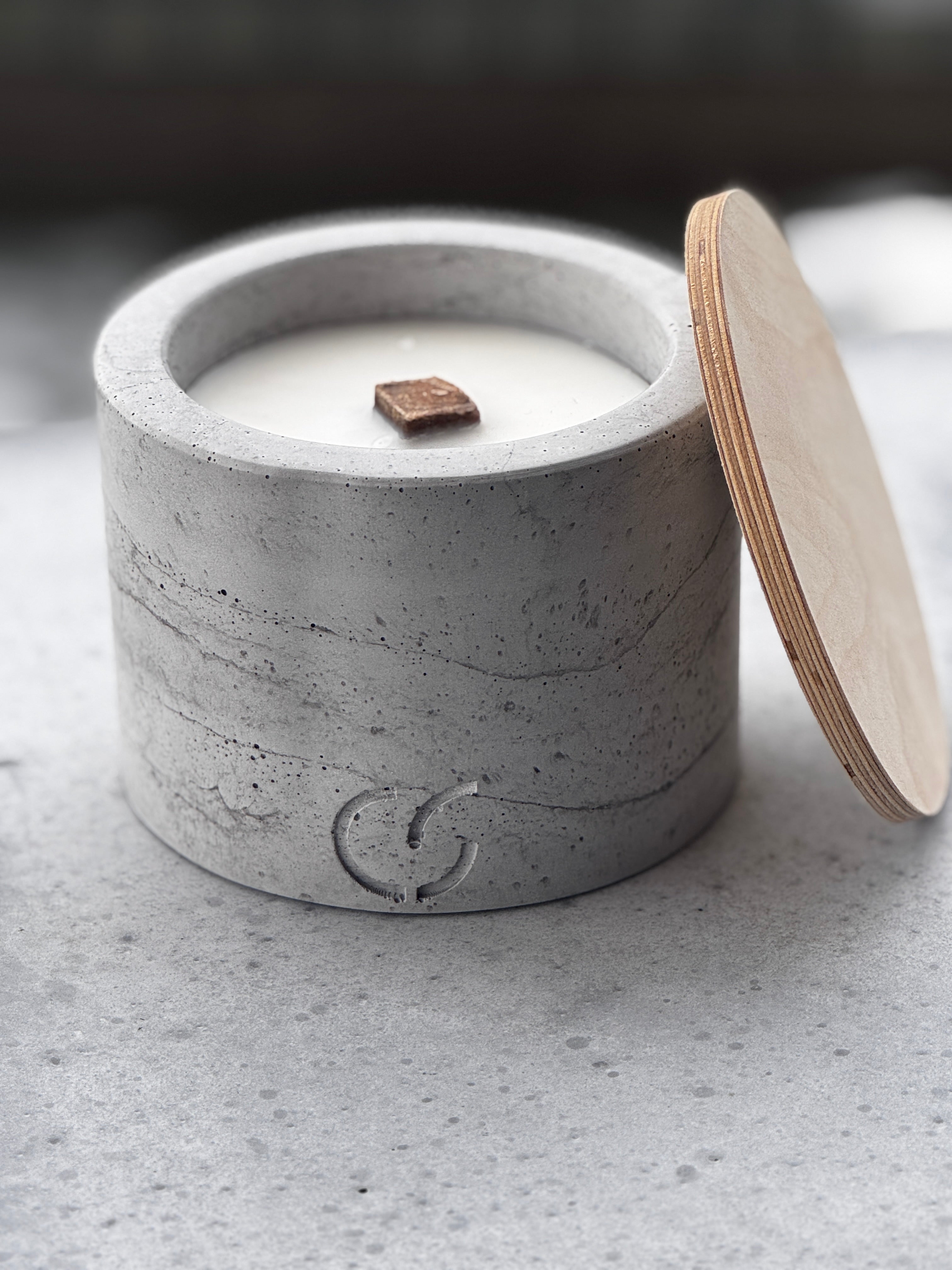 Outdoor-Tischfeuer "PLAIN" Beton-Design & Geschenkidee