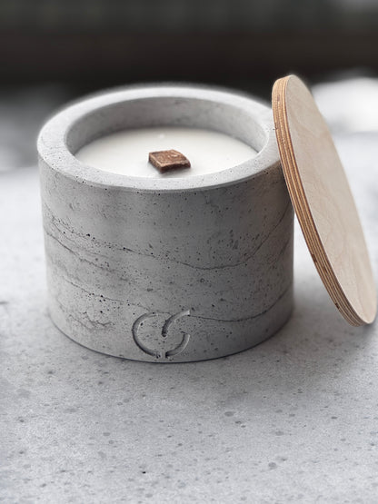 Outdoor-Tischfeuer "PLAIN" Beton-Design & Geschenkidee